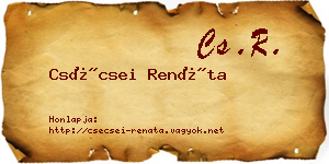 Csécsei Renáta névjegykártya