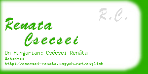 renata csecsei business card