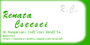 renata csecsei business card